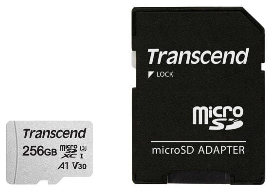 Transcend microSD Card SDXC 300S 256GB with Adapter - 256 GB - MicroSDXC - NAND - 95 MB/s - 40 MB/s - Class 3 (U3)