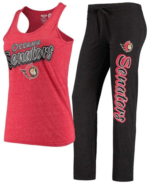 Пижама Concepts Sport женская черно-красная Ottawa Senators "Спутник"