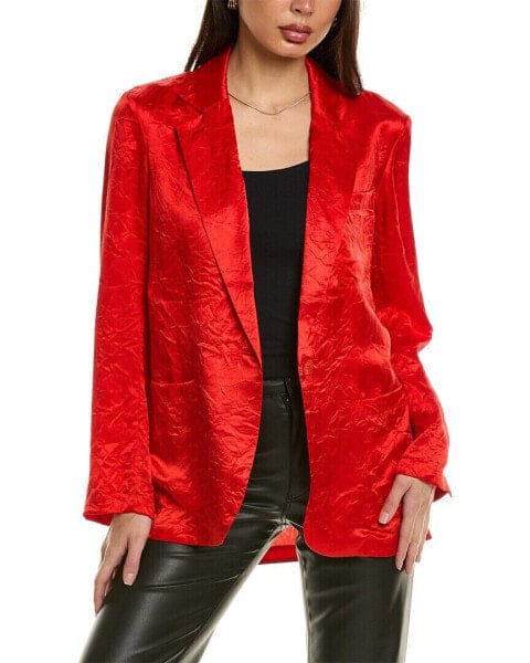 Equipment Eliette Silk-Blend Jacket Women's Red S