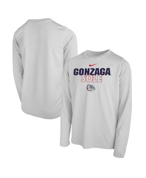 Футболка для малышей Nike белого цвета с логотипом Gonzaga Bulldogs
