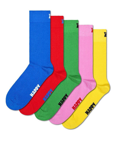 5-Pack Solid Socks