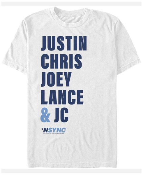 N'Sync Men's Justin Chris Joey Lance JC Names Short Sleeve T-Shirt