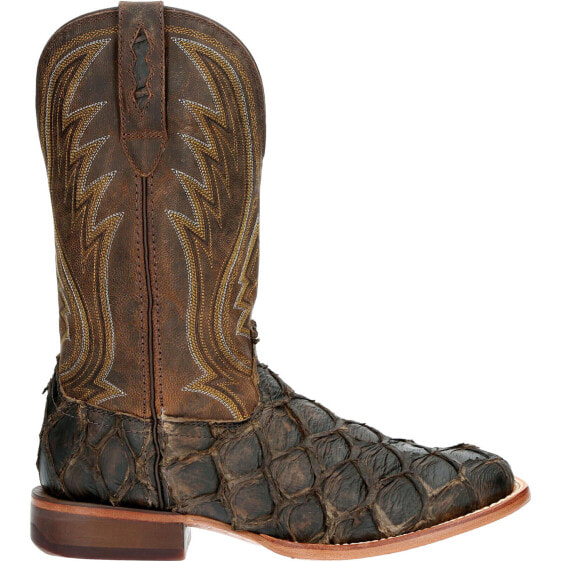 Durango Premium Exoctics DDB0318 Mens Brown Leather Slip On Western Boots