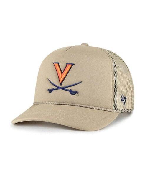 Men's Khaki Virginia Cavaliers Foam Front Mesh Trucker Snapback Hat