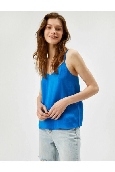 Топ Koton Blue Thin Strap Tank