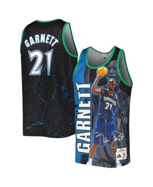 Men's Kevin Garnett Black Minnesota Timberwolves 2003-04 Hardwood Classics Player Burst Tank Top