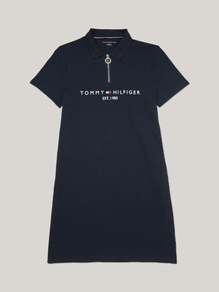 Logo Zip Polo Dress