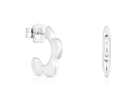 Silver hoop earrings Bold Motif 1003874200