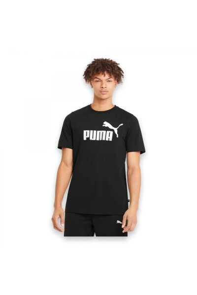 Футболка PUMA Ess Logo черная мужская