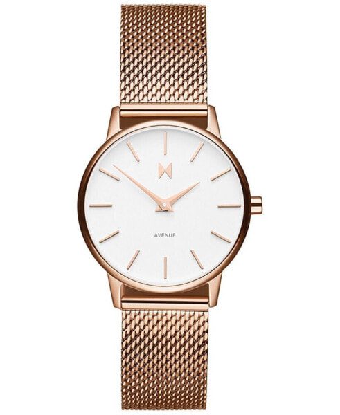 Часы MVMT Women's Avenue Rose Gold Mesh 28mm