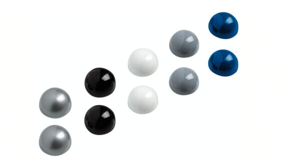 Jakob Maul GmbH MAUL 6166099, Board magnet, Black, Gray, Silver, White, Plastic, Germany, 20 mm, 10 pc(s)