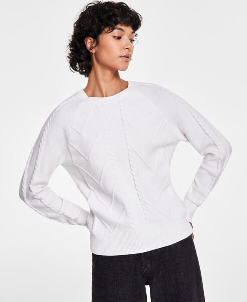 Women's Crewneck Raglan-Sleeve Sweater