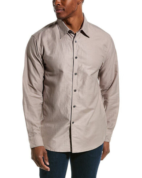 Theory Noll Essential Linen-Blend Woven Shirt Men's