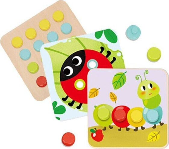 Tooky Toy TOOKY TOY Układanka Klocki dla Dzieci Zwierzęta Dopasuj Nauka Kształtów Kolorów + Plansze