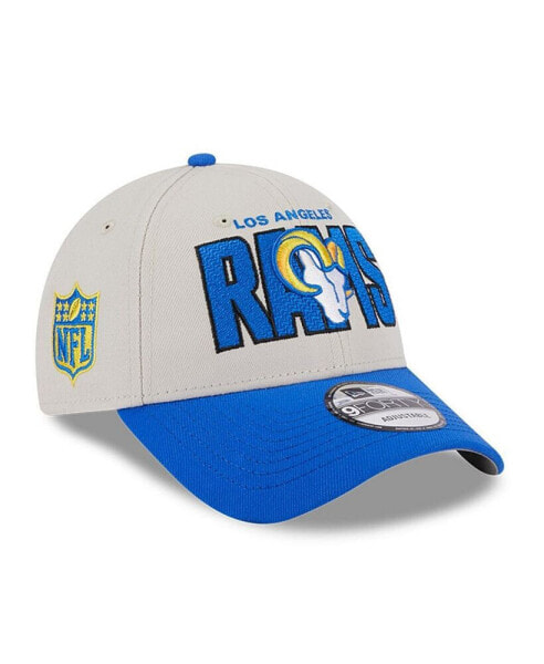 Men's Stone, Royal Los Angeles Rams 2023 NFL Draft 9FORTY Adjustable Hat