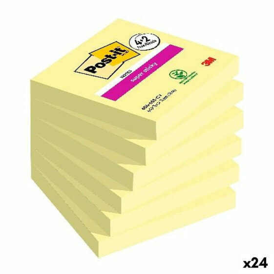 Стикеры для записей Post-it Super Sticky Жёлтый 76 x 76 mm 6 Предметы (24 штук)