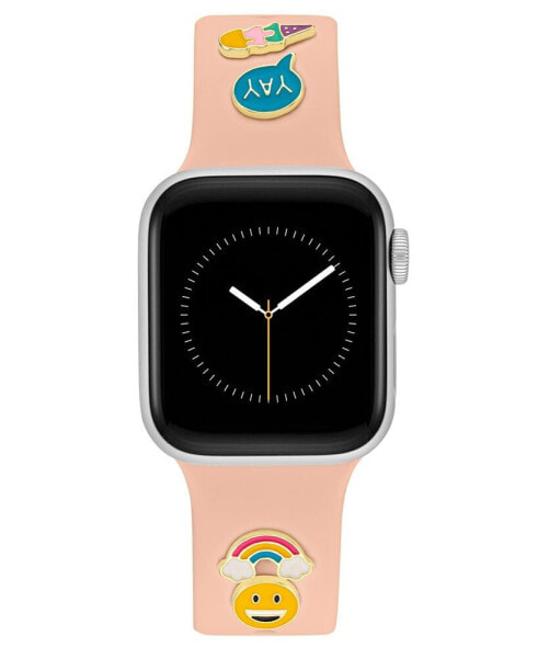 Ремешок для часов WITHit унисекс Band Candy Happy розовый силиконовый с брелками Совместимый с Apple Watch 42, 44, 45, Ultra, Ultra2