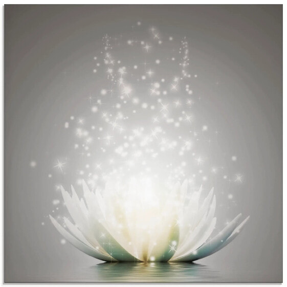 Glasbild Magie der Lotus-Blume