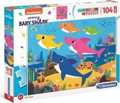 Clementoni Puzzle 104 elementów Maxi Baby Shark (23751)