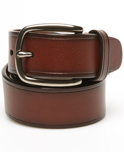 Men's Faux Leather Triple-Stitch Casual Belt