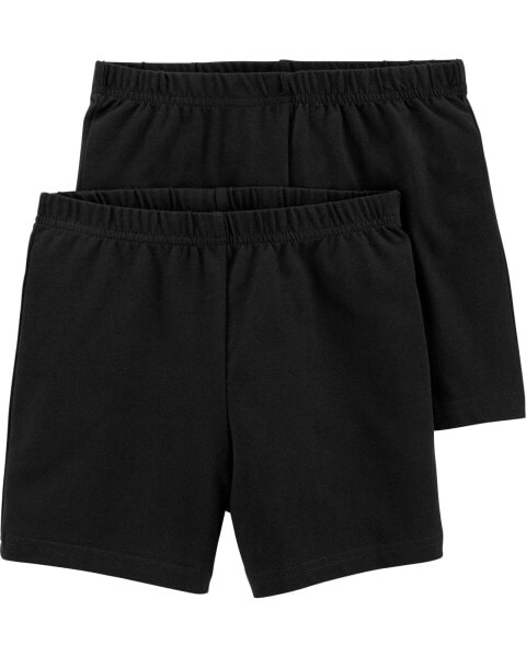 Kid 2-Pack Black Bike Shorts 4