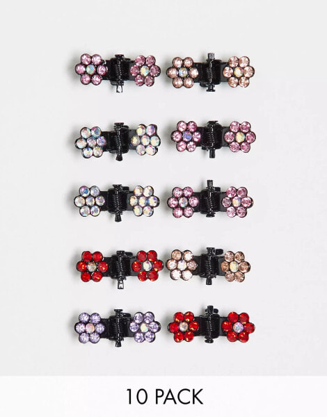 Pieces 10 pack mini hair clips in multi