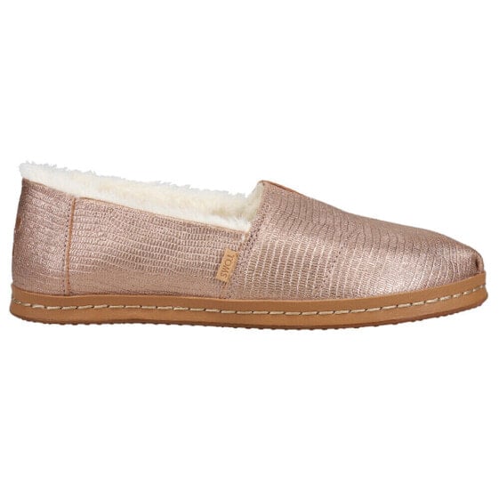 TOMS Alpargata Leather Slip On Womens Brown Flats Casual 10017372T