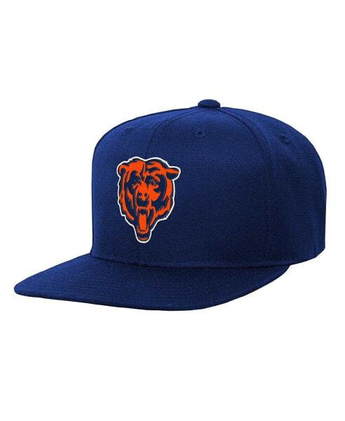 Big Boys Navy Chicago Bears Gridiron Classics Ground Snapback Hat