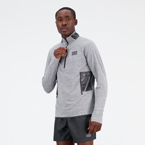 New Balance Men's Impact Run AT 1/2 Zip Grey Size S