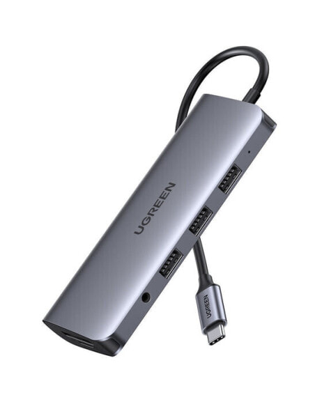 Ugreen 80133 - USB 3.2 Gen 1 (3.1 Gen 1) Type-C - 3.5mm - HDMI - RJ-45 - USB 3.2 Gen 1 (3.1 Gen 1) Type-A - VGA - MicroSD (TransFlash) - SD - 5000 Mbit/s - 1920 x 1080 (HD 1080) - 3840 x 2160 - 1080p