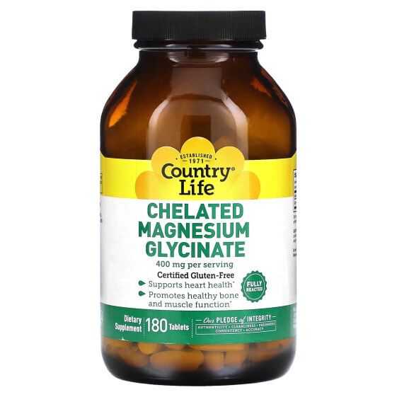 Chelated Magnesium Glycinate, 400 mg, 180 Tablets (133 mg per Tablet )