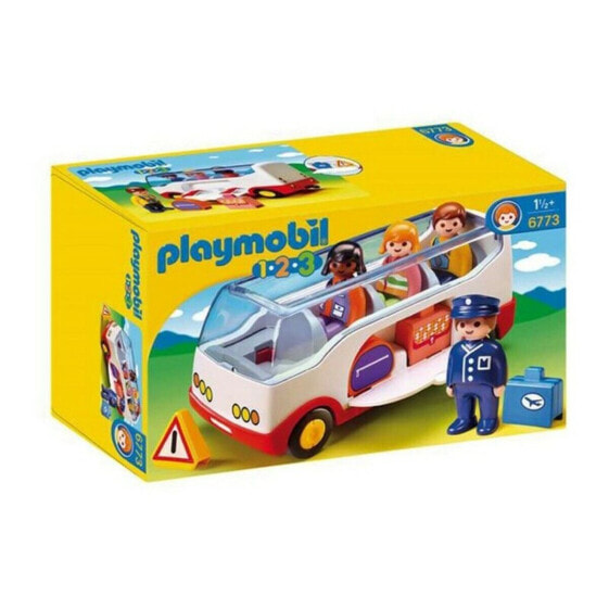 Игровой набор белого автобуса Playmobil 1.2.3 6773 - Детям