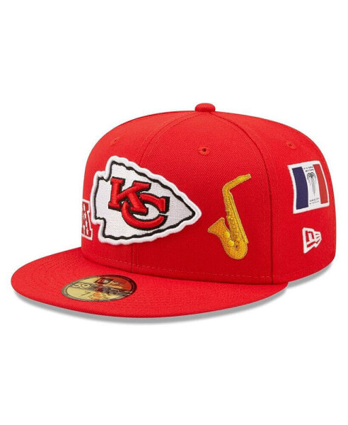 Men's Red Kansas City Chiefs Team Local 59FIFTY Fitted Hat