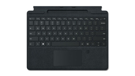 Microsoft Surface Pro Signature Keyboard with Fingerprint Reader - QWERTY - English - Touchpad - Microsoft - Surface Pro 8 Surface Pro X - Black