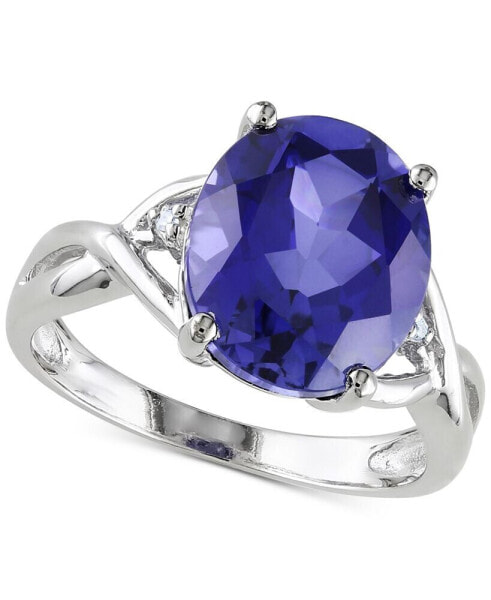 Кольцо Macy's lab-Grown Sapphire & Diamond