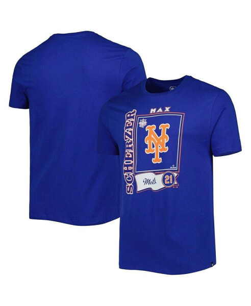 Men's '47 Max Scherzer Royal New York Mets Super Rival Player T-shirt