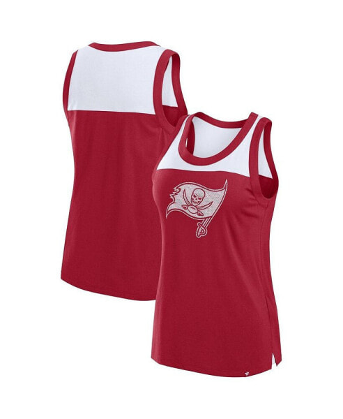 Women's Red Tampa Bay Buccaneers Sequin Tank Top