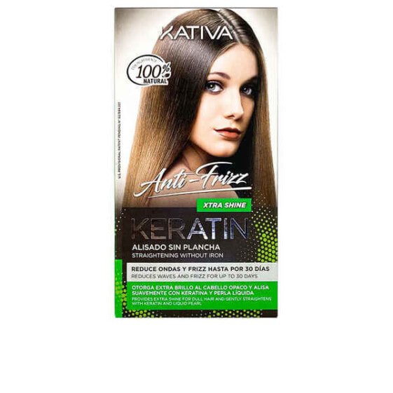 Kativa Keratin Anti-frizz  Without Straightener Extra Shine Кератиновый набор для выпрямления и блеска волос