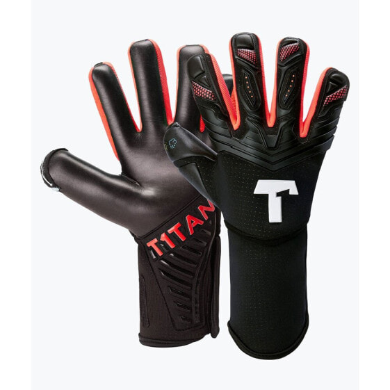 Предохранительные вратарские перчатки T1TAN Alien Black Energy 2.0 для взрослых с защитой пальцев