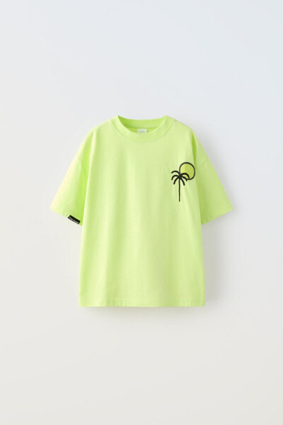 Embroidered palm tree t-shirt