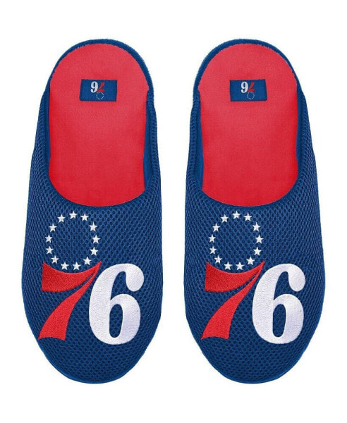 Men's Philadelphia 76ers Big Logo Colorblock Mesh Slippers