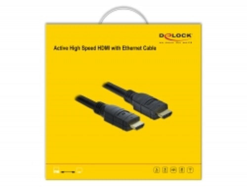 Delock 85286 - 20 m - HDMI Type A (Standard) - HDMI Type A (Standard) - 3D - 18 Gbit/s - Black