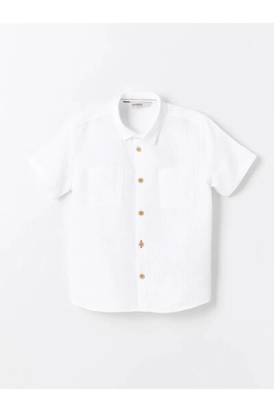 Рубашка мальчика LCW Kids Basic с короткими рукавами