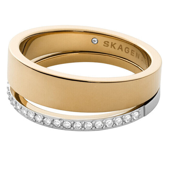 Timeless bicolor ring made of steel Elin SKJ1451998