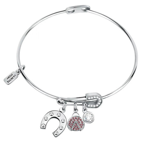 Charming steel bracelet for luck with Friendship pendants LPS05ARR57