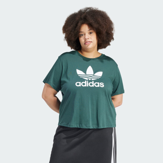 adidas women Adicolor Trefoil Boxy Tee (Plus Size)