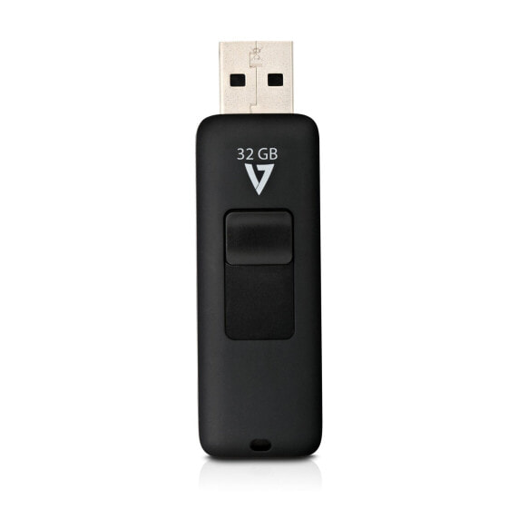 V7 VF232GAR-3E - 32 GB - USB Type-A - 2.0 - 15 MB/s - Slide - Black
