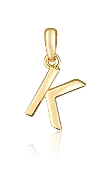Minimalist gold-plated letter "K" pendant SVLP0948XH2GO0K
