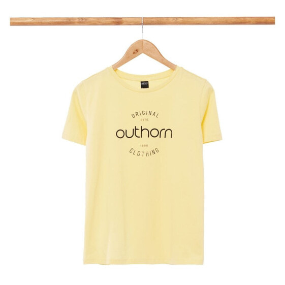 Мужская спортивная футболка желтая с надписью Outhorn TSD606A