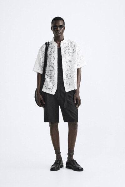 Geometric jacquard shirt